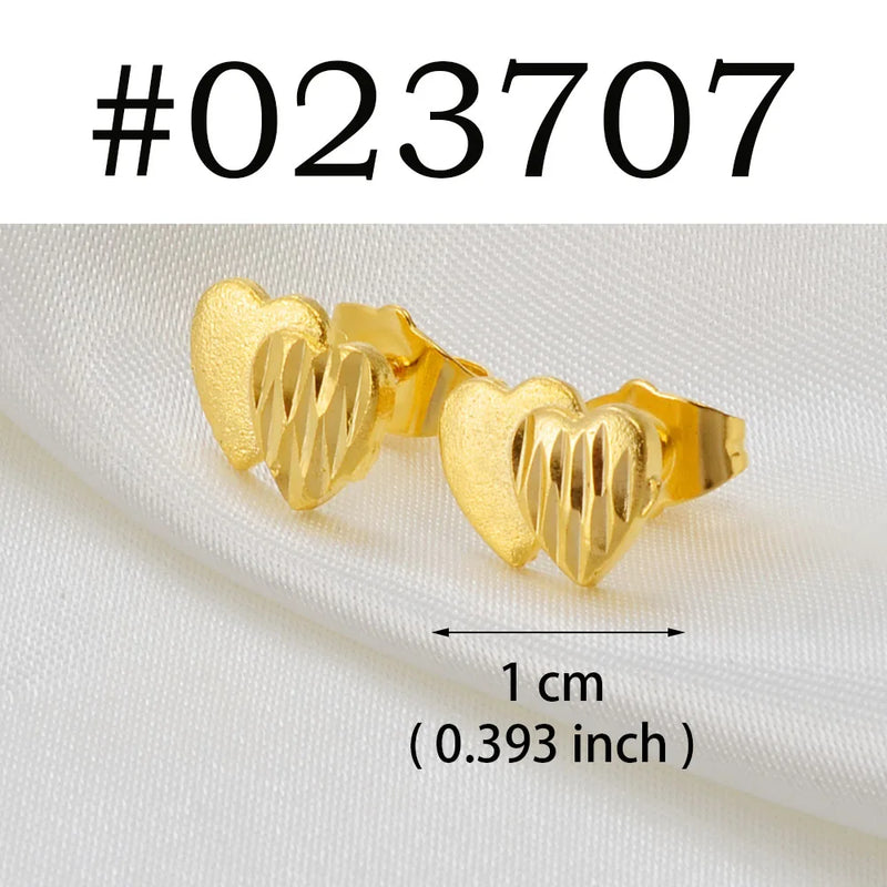 Floral Gold Stud Earrings