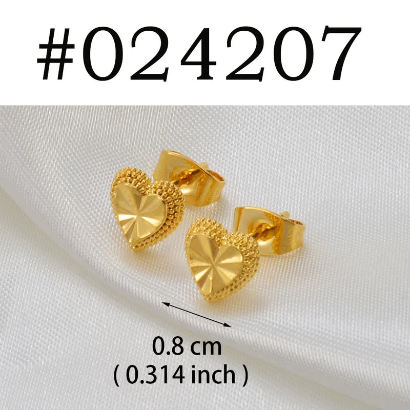 Floral Gold Stud Earrings