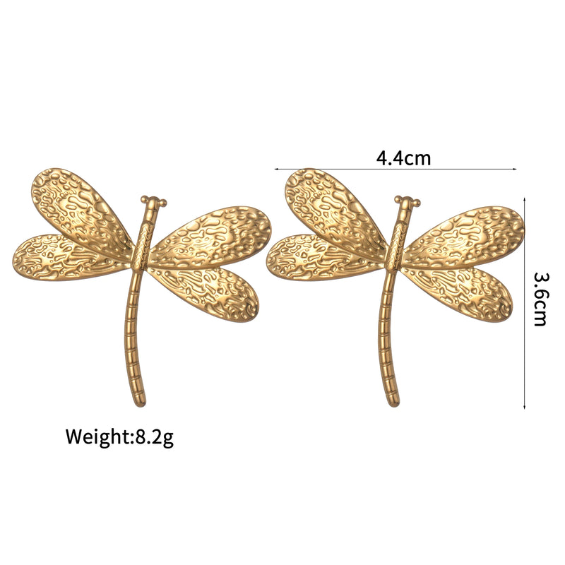 Golden Dragonfly Earrings