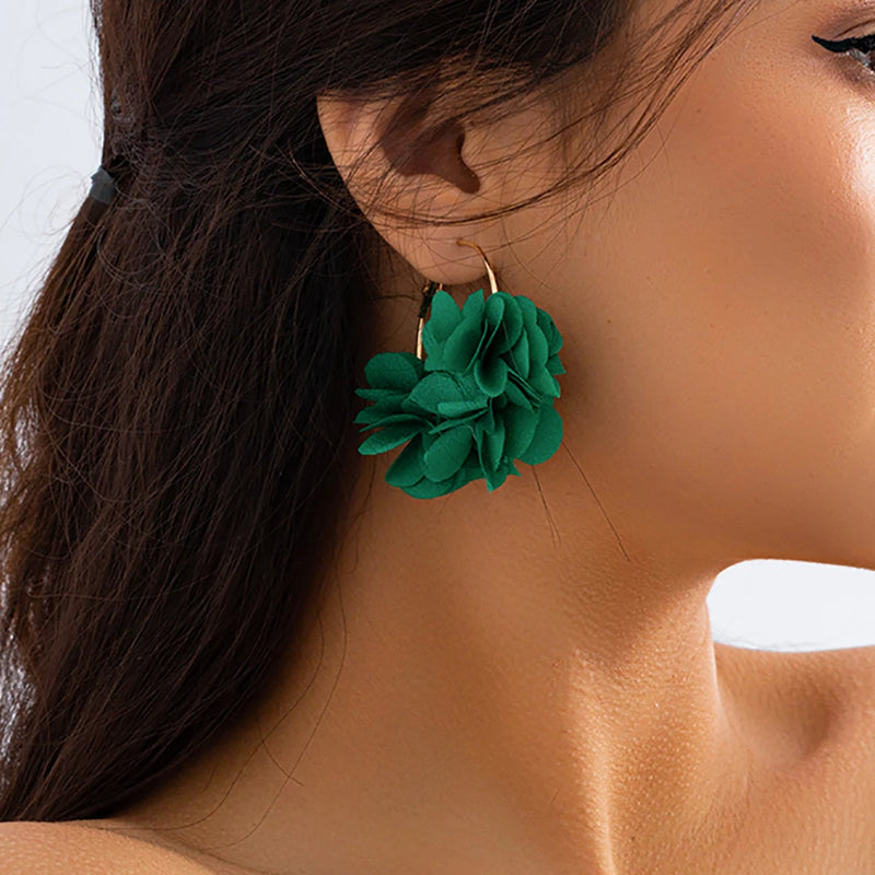 Eye-Catching Floral Hoop Earrings