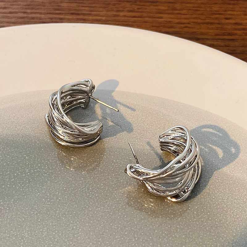 Bold Wire-Wrapped Statement Earrings
