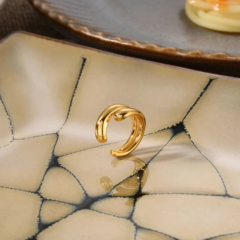 Sleek Metallic Ear Cuffs