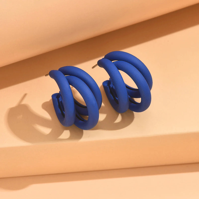 Luxe Link Triple Hoops