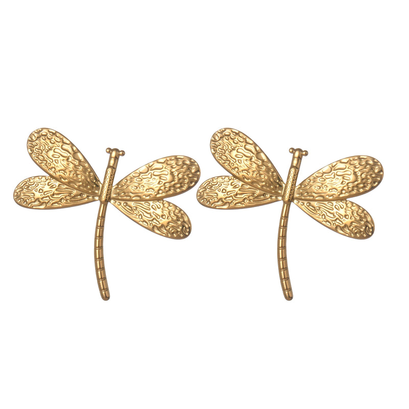 Golden Dragonfly Earrings