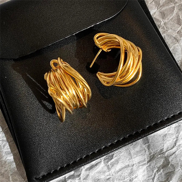 Bold Wire-Wrapped Statement Earrings