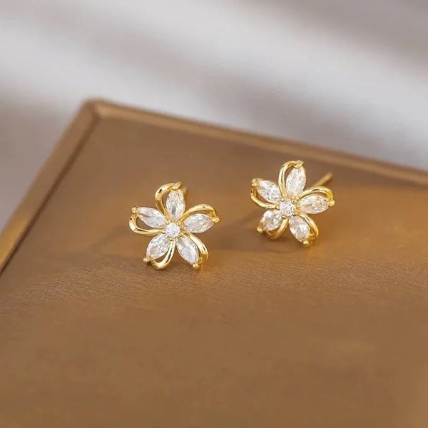 Crystal Petal Studs