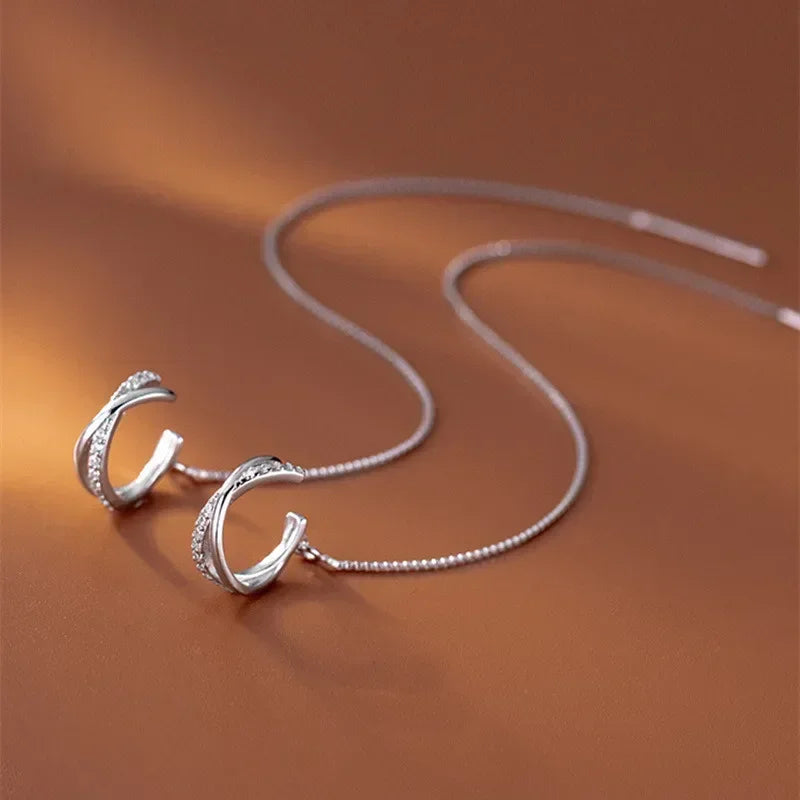 Double Hoop Chain Ear Cuff