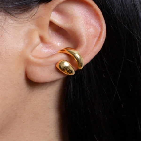 Sleek Metallic Ear Cuffs
