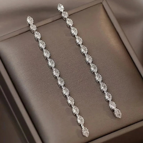 Crystal Cascade Drop Earrings