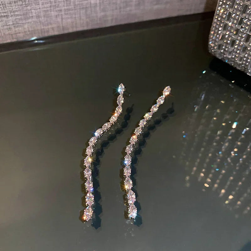 Crystal Cascade Drop Earrings