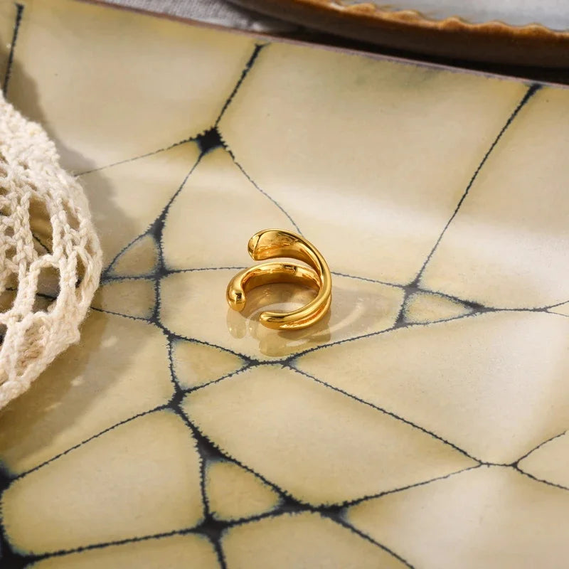 Sleek Metallic Ear Cuffs