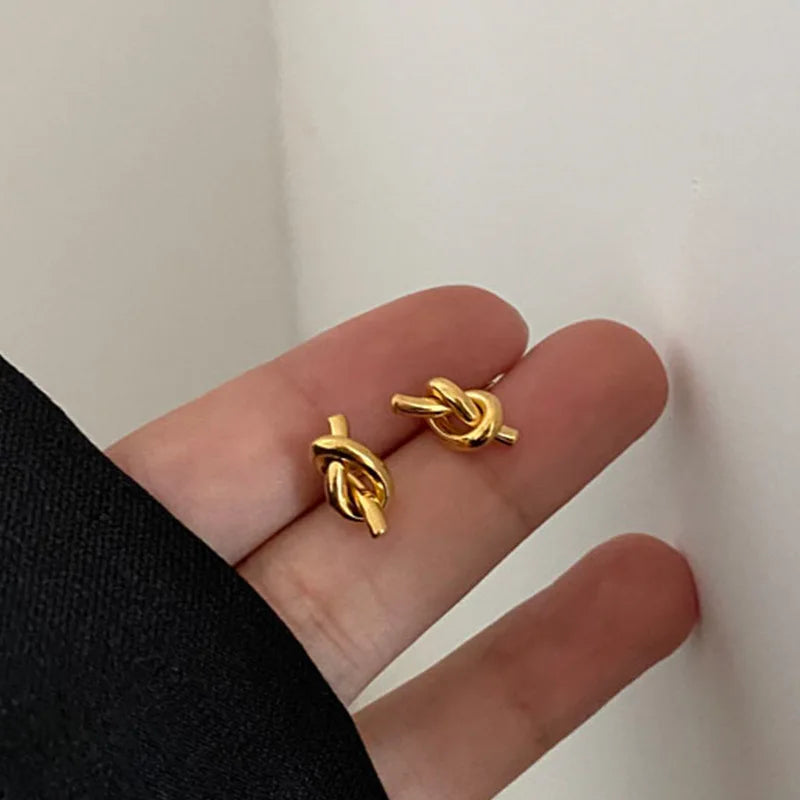 Twisted Knot Stud Earrings