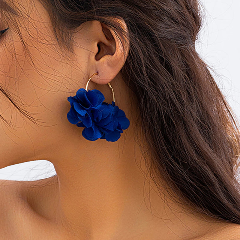 Eye-Catching Floral Hoop Earrings