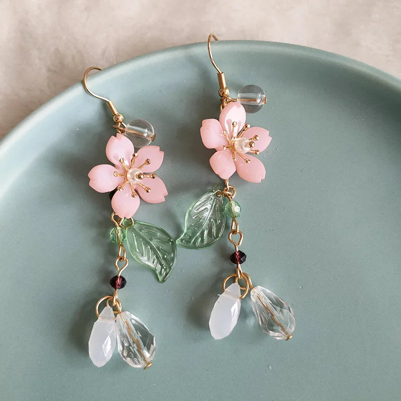 Sakura Blossom Dangle Earrings