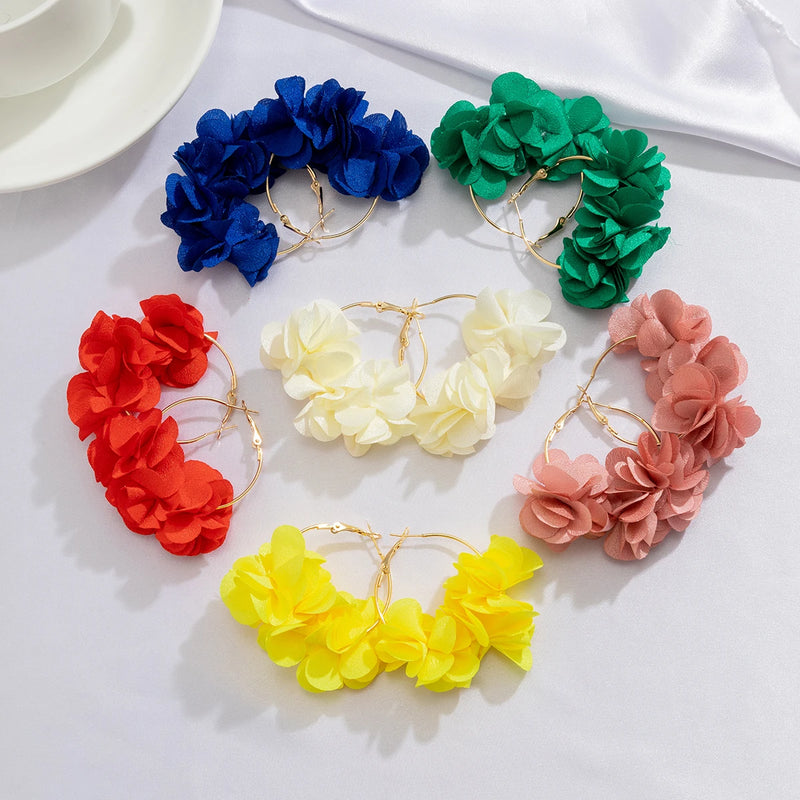 Eye-Catching Floral Hoop Earrings