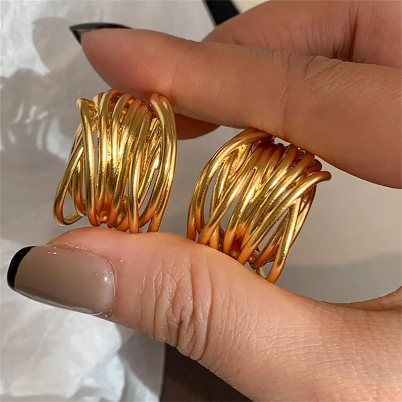 Bold Wire-Wrapped Statement Earrings