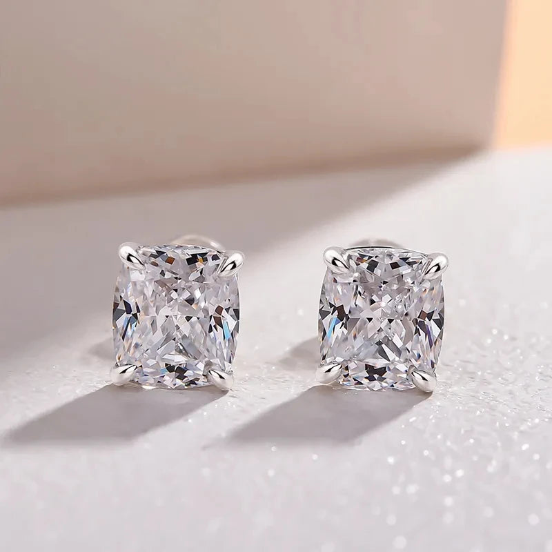 Radiant Princess-Cut Stud Earrings