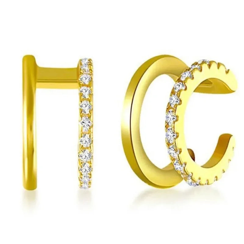 Dual Band Crystal Ear Cuff