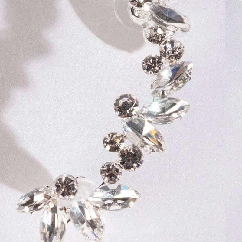 Crystal Leaf Ear Climbers