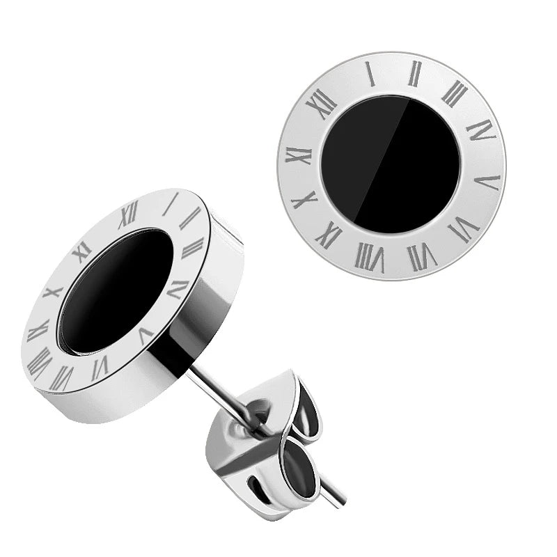 Roman Numeral Stud Earrings