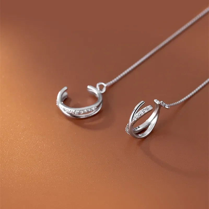 Double Hoop Chain Ear Cuff