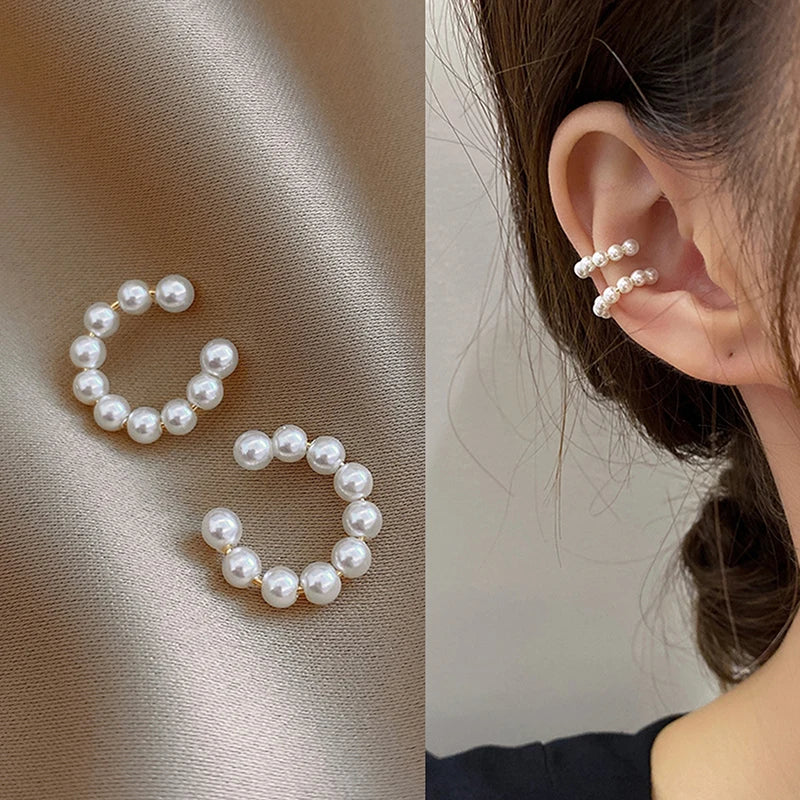 Elegant Pearl Ear Cuffs