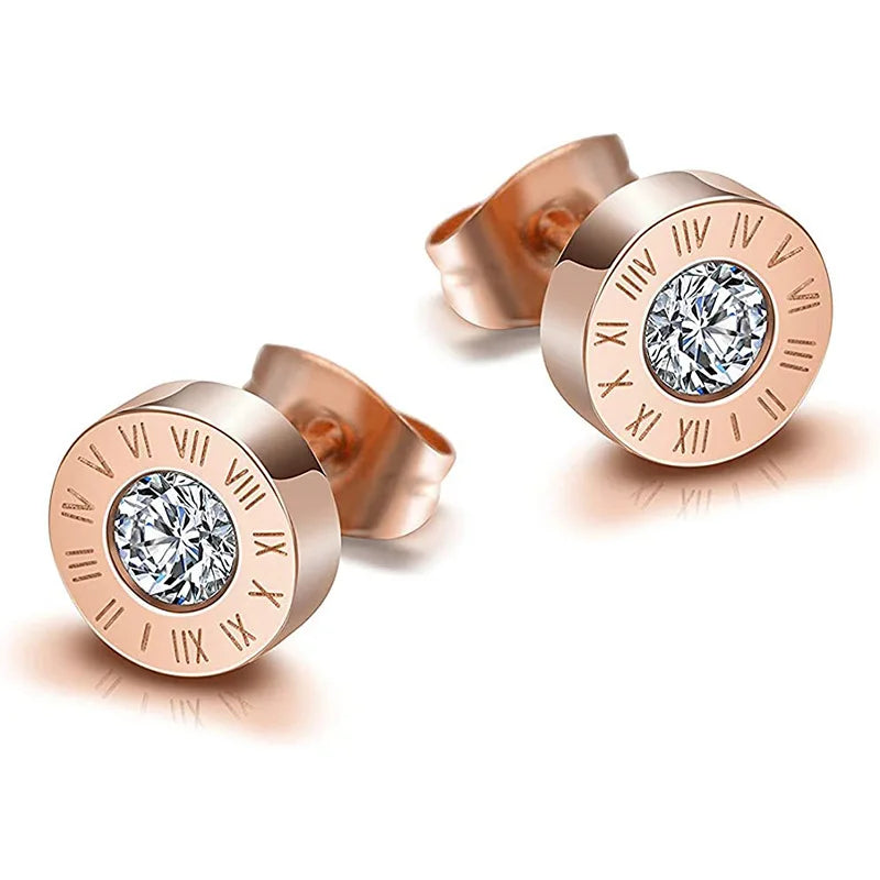 Roman Numeral Stud Earrings