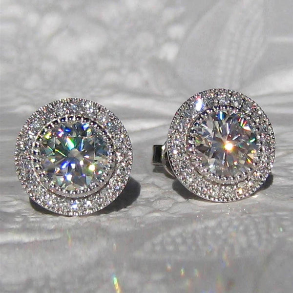 Radiance Halo Stud Earrings