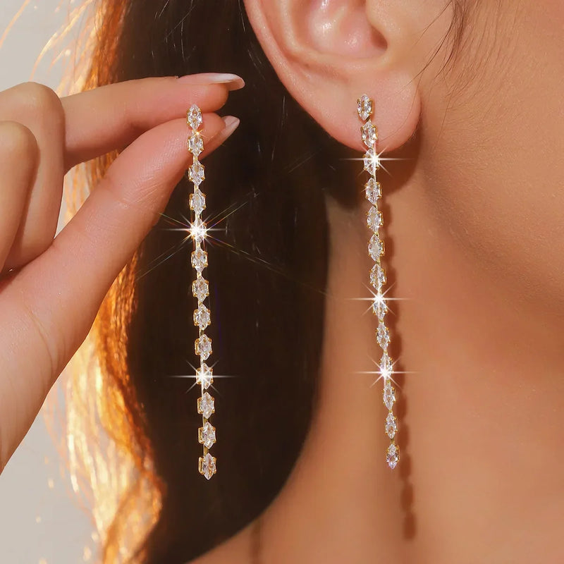 Crystal Cascade Drop Earrings