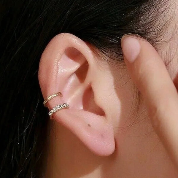 Dual Band Crystal Ear Cuff