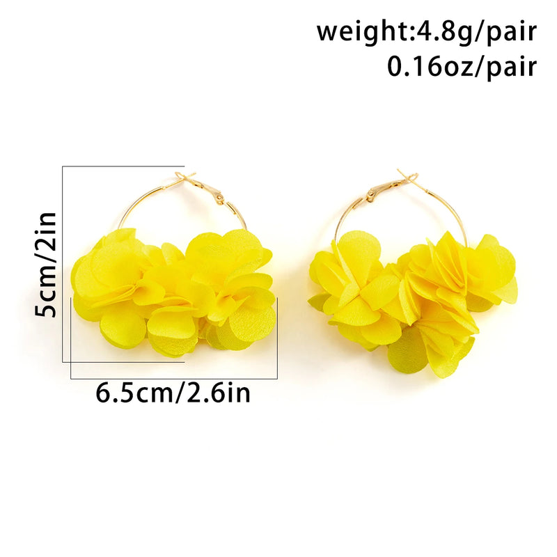 Eye-Catching Floral Hoop Earrings