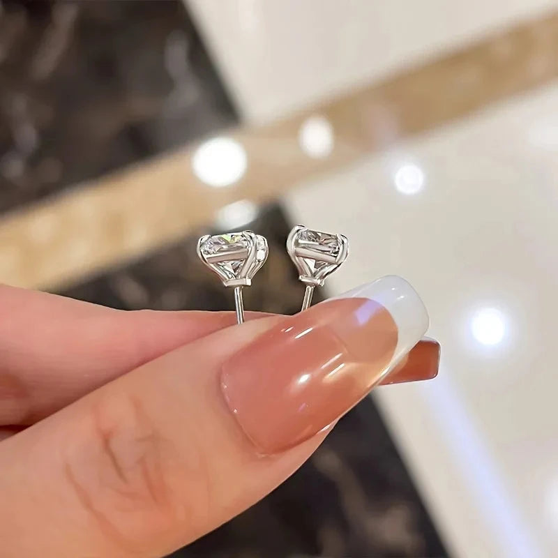 Radiant Princess-Cut Stud Earrings