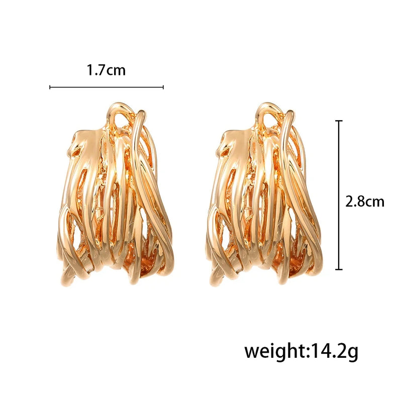 Bold Wire-Wrapped Statement Earrings