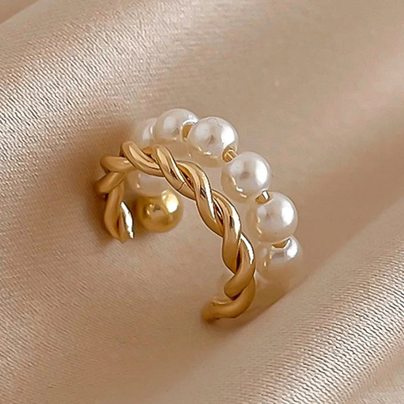Braided Pearl Ear Cuff