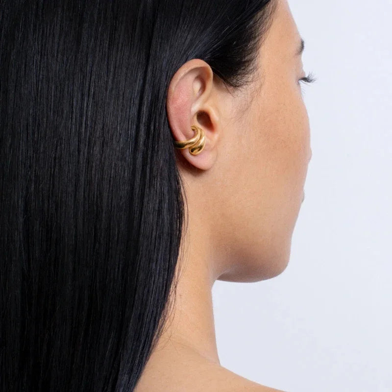 Sleek Metallic Ear Cuffs
