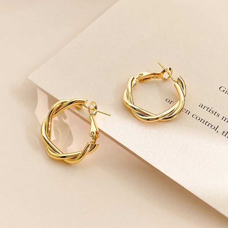 Twirl Touch Hoop Earrings
