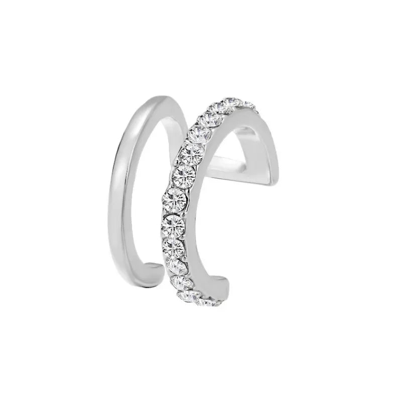 Dual Band Crystal Ear Cuff