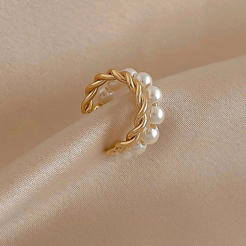 Braided Pearl Ear Cuff