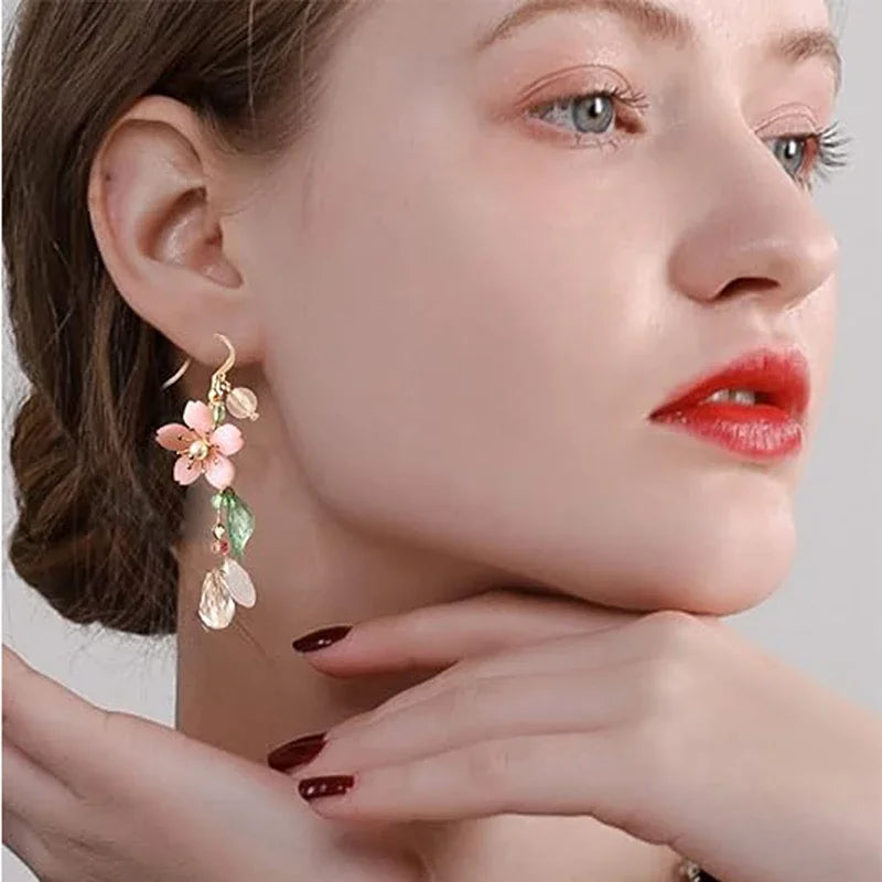 Sakura Blossom Dangle Earrings
