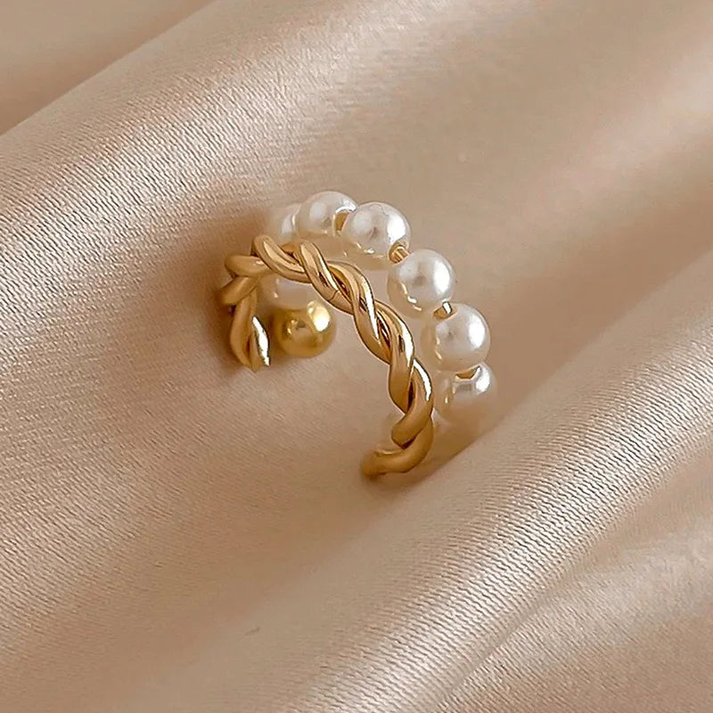 Braided Pearl Ear Cuff
