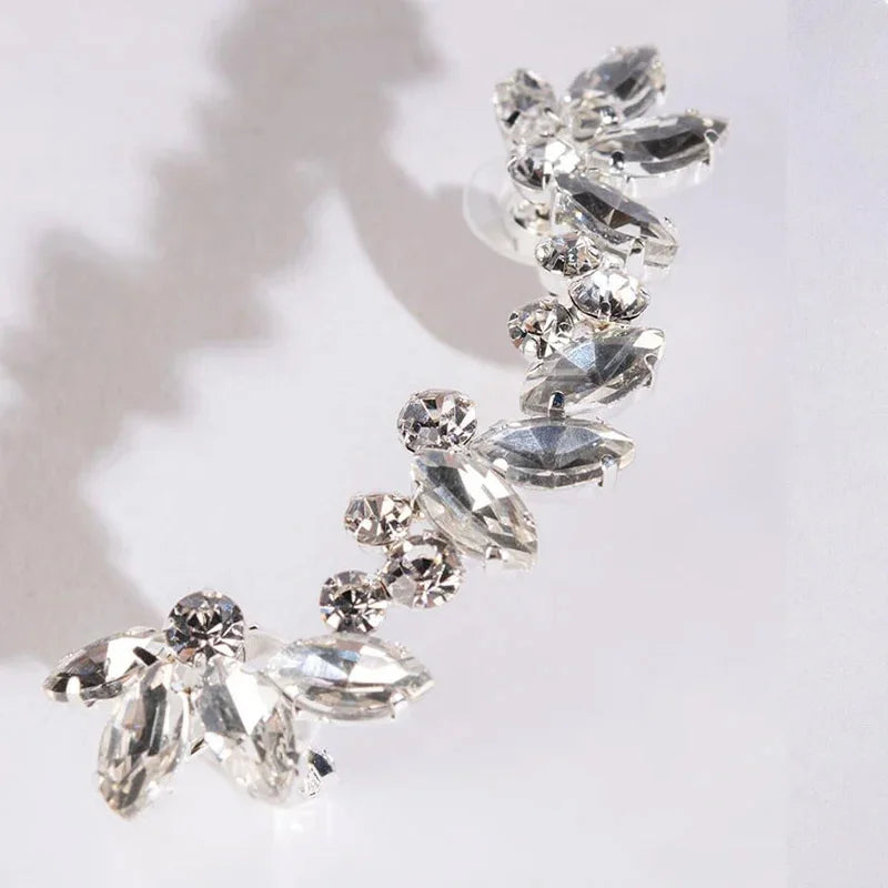 Crystal Leaf Ear Climbers