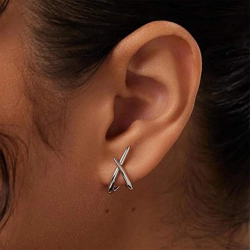 Cross Curve Studs