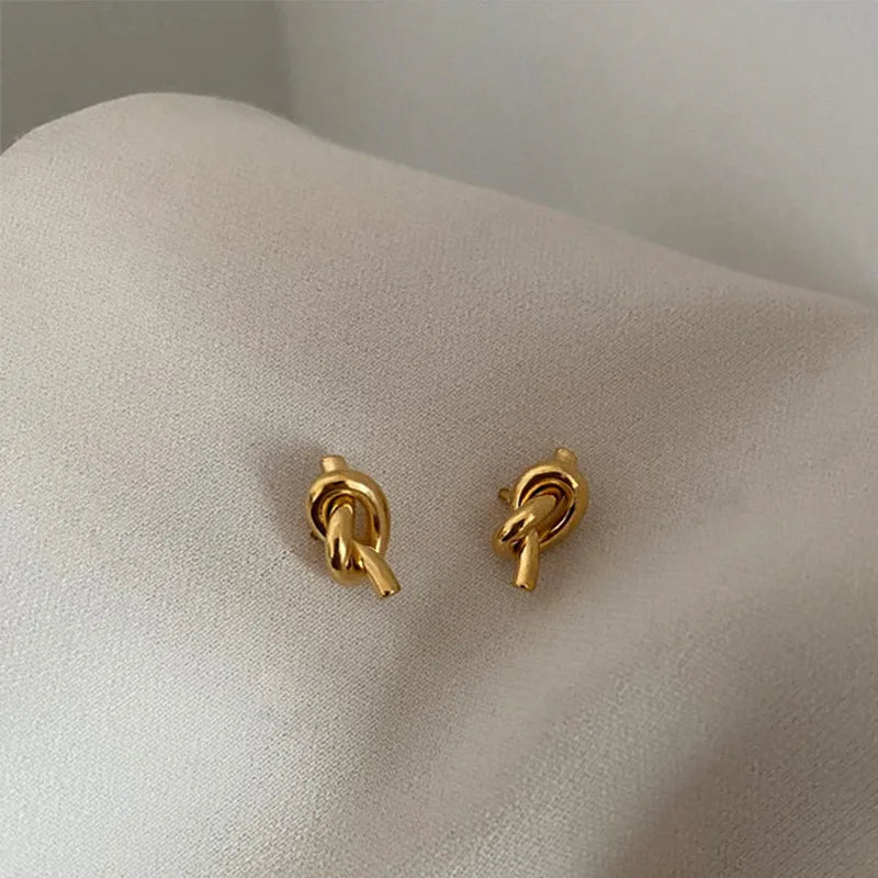 Twisted Knot Stud Earrings