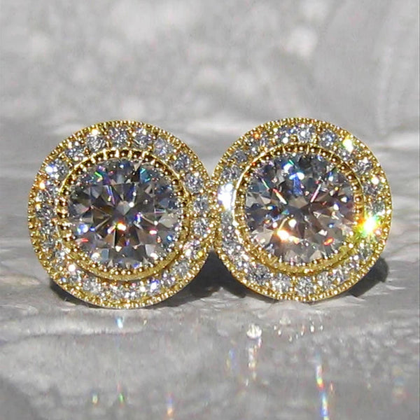 Radiance Halo Stud Earrings