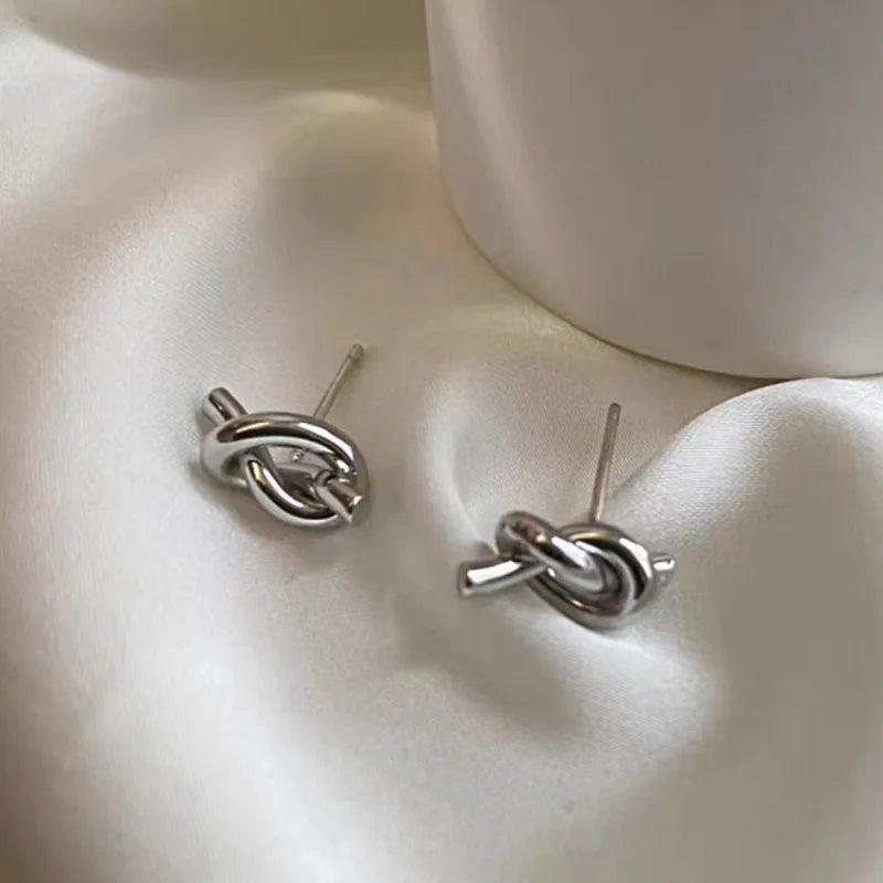 Twisted Knot Stud Earrings