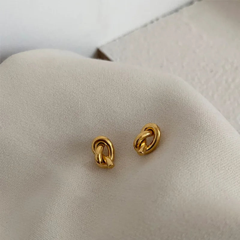 Twisted Knot Stud Earrings