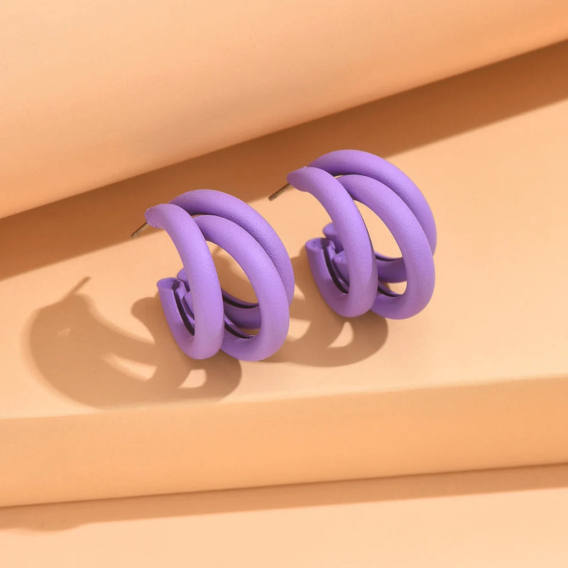 Luxe Link Triple Hoops