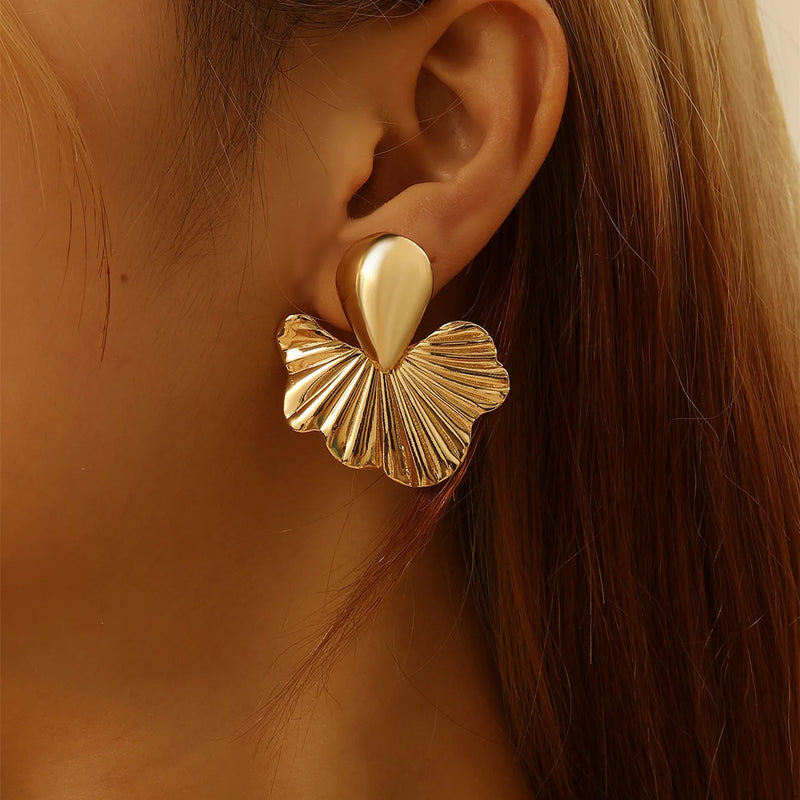 Golden Petal Studs