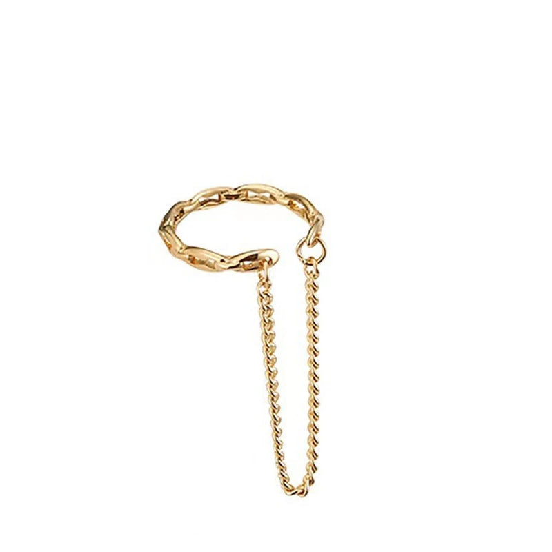 Sleek Gold Chain Ear Cuff