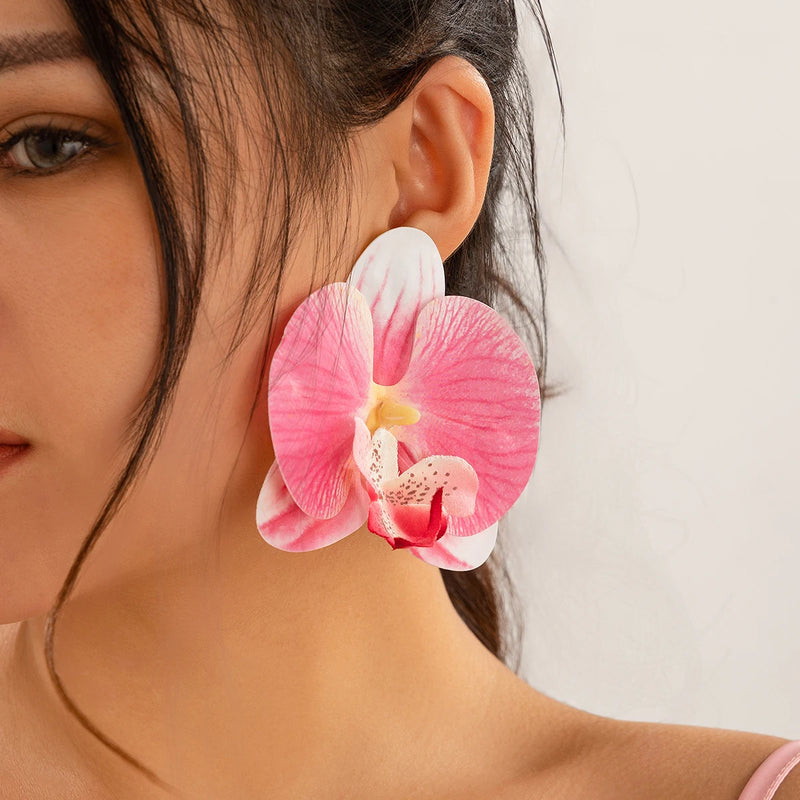 Orchid Bloom Statement Earrings
